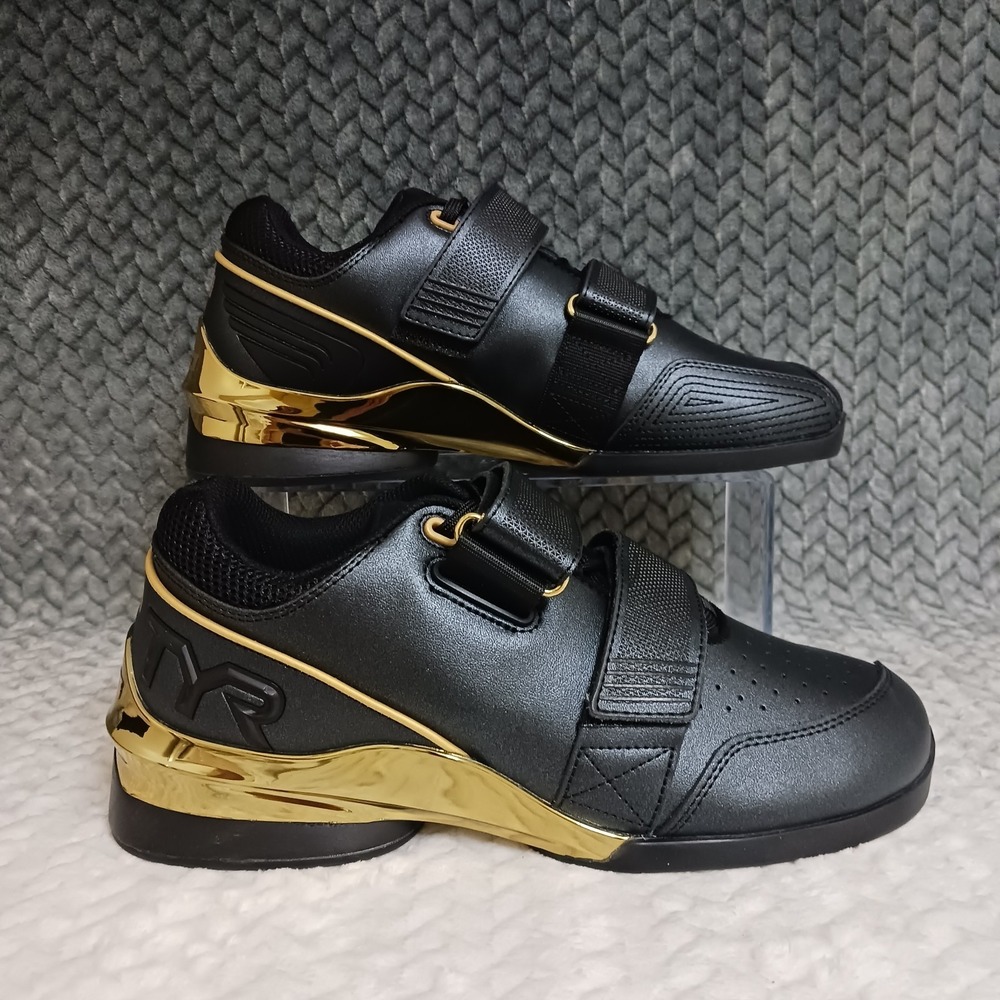 TYR Men's TYRForce Elite Carbon Lifter Black Gold Athletic Shoes Size 7.5